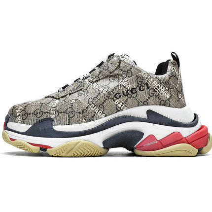 Men's Balenciaga Triple S x Gucci White Red Shoes