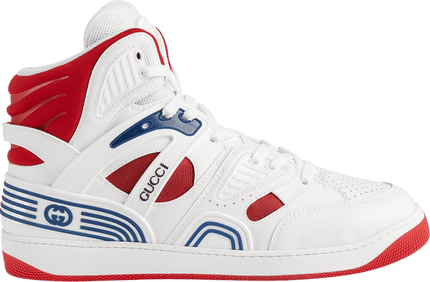 Men's Gucci Basket White Red Sneaker Shoes