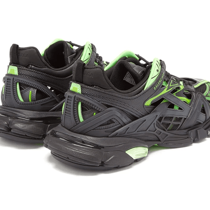 Men's Balenciaga Track 2.0 Open Sneaker In Black Green