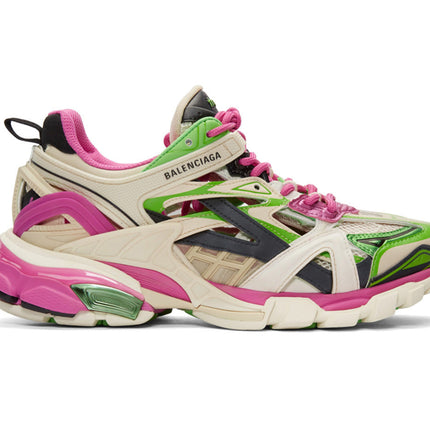 Men's Balenciaga Track 2.0 Sneaker In White Green Pink
