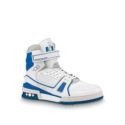 Men's LV Louis Vuitton Trainer High Top Sneaker Boot Shoes V1