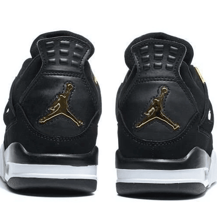 Men's Air Jordan 4 Black Metallic Gold Shoes