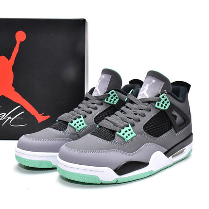 Men's Air Jordan 4 Retro Green Glow Shoes