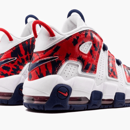 Men's Air More Uptempo PS Red Navy Camo Shoes