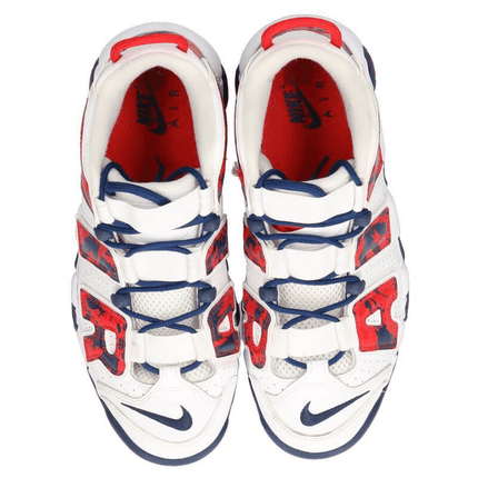 Men's Air More Uptempo PS Red Navy Camo Shoes