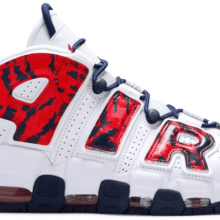 Men's Air More Uptempo PS Red Navy Camo Shoes