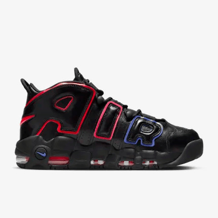 Men's Air More Uptempo 96' Black Racer Blue And Red Shoes