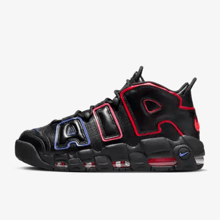 Men's Air More Uptempo 96' Black Racer Blue And Red Shoes