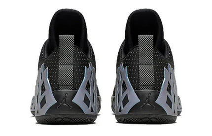 Men's Jordan Jumpman Diamond Low Black Metallic Silver Shoes