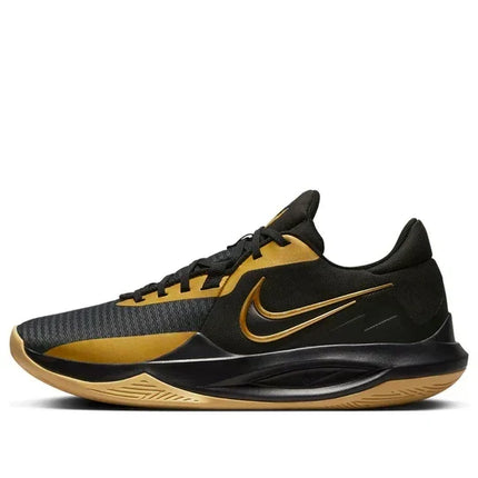 Men's Nike Precision 6 Black Metallic Gold Shoes