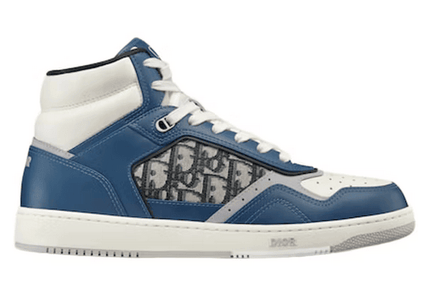 Men's Dior B27 High Blue Cream Shoes