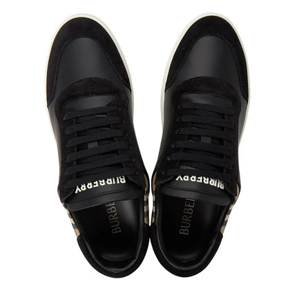 Men’s Burberry Leather Suede Check Black Sneaker