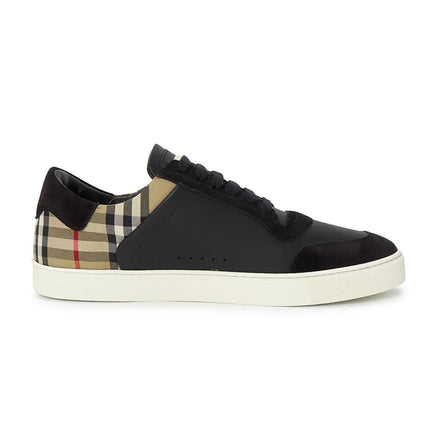 Men’s Burberry Leather Suede Check Black Sneaker