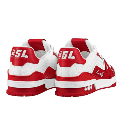 Men's Louis Vuitton Trainer Red White Sneakers
