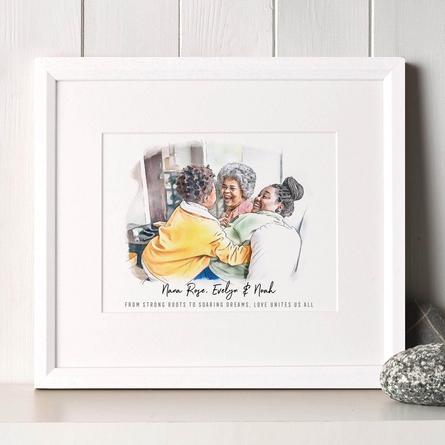Grandma and Me Illustration - Custom Portrait Art