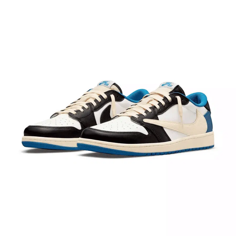 Men's Travis Scott x Air Jordan 1 Retro Low ‘ Royal Blue' Shoes