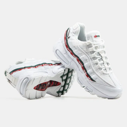 Men's  Nike Air Max 95 White Red Shoes