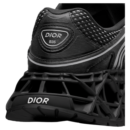 Men's Dior GreyBlack Mesh and Rubber B35 NXXT Black Sneakers