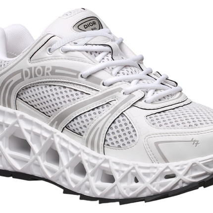 Men's Dior GreyBlack Mesh and Rubber B35 NXXT White Sneakers