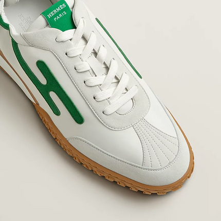 Men's Hermes Jet White Jungle Green Sneakers