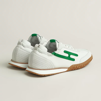Men's Hermes Jet White Jungle Green Sneakers