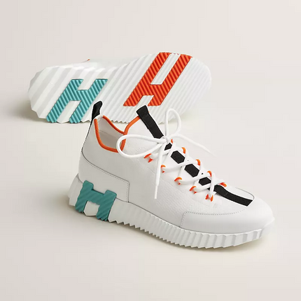 Men's Hermès Bouncing Multicolored White Sneakers