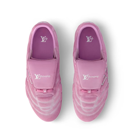 Men's Louis Vuitton Footprint Soccer Pink Sneakers