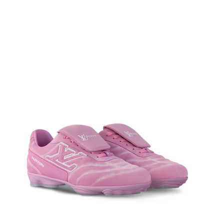 Men's Louis Vuitton Footprint Soccer Pink Sneakers