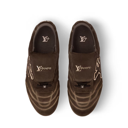 Men's Louis Vuitton Footprint Soccer Brown Sneakers