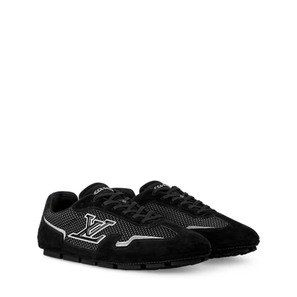 Men's Louis Vuitton Rally Black Denim Blue Sneakers