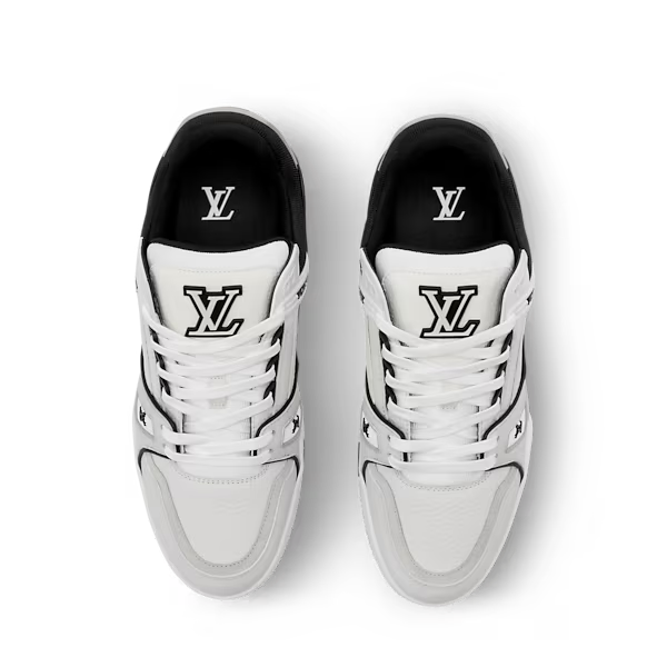 Men's Louis Vuitton Trainer Black Denim Blue Sneakers