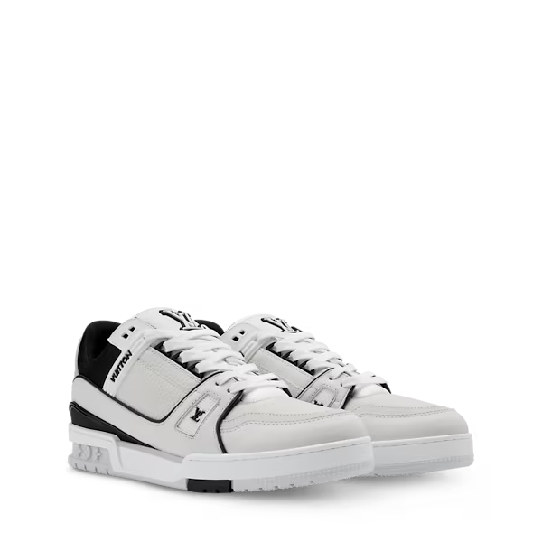 Men's Louis Vuitton Trainer White Black Sneakers