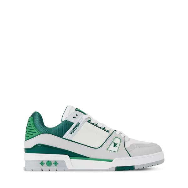 Men's Louis Vuitton Trainer Green Sneakers