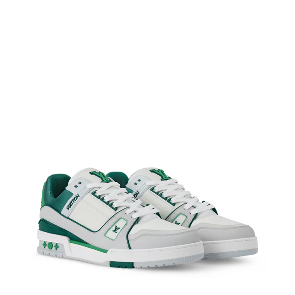 Men's Louis Vuitton Trainer Green Sneakers