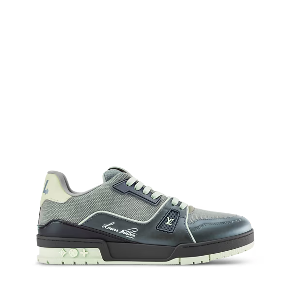 Men's Louis Vuitton Trainer Green Sneakers