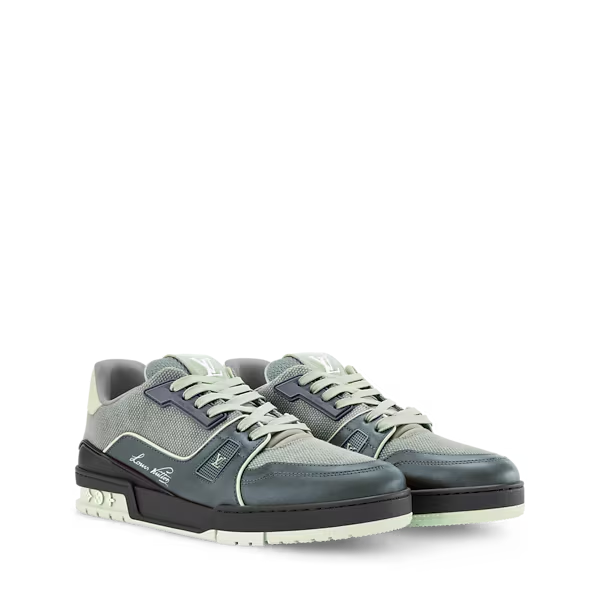 Men's Louis Vuitton Trainer Green Sneakers