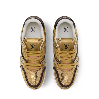 Men's Louis Vuitton Trainer Gold Sneakers