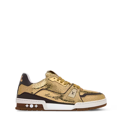 Men's Louis Vuitton Trainer Gold Sneakers