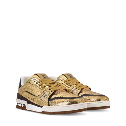 Men's Louis Vuitton Trainer Gold Sneakers