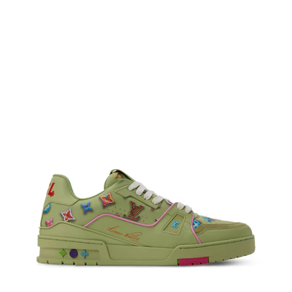 Men's Louis Vuitton Trainer Green Sneakers