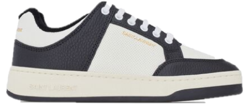 Men's Saint Laurent Low Top White Dark Green Sneakers