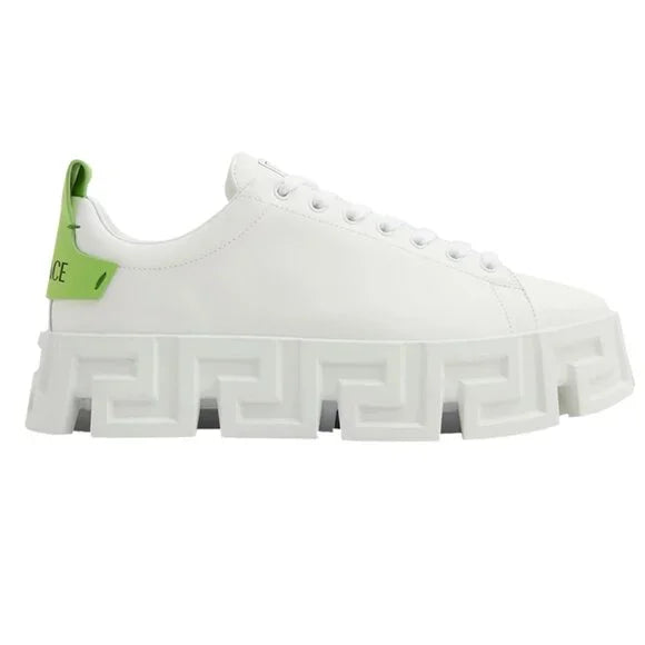 Men's Versace Greca White Light Green Sneakers