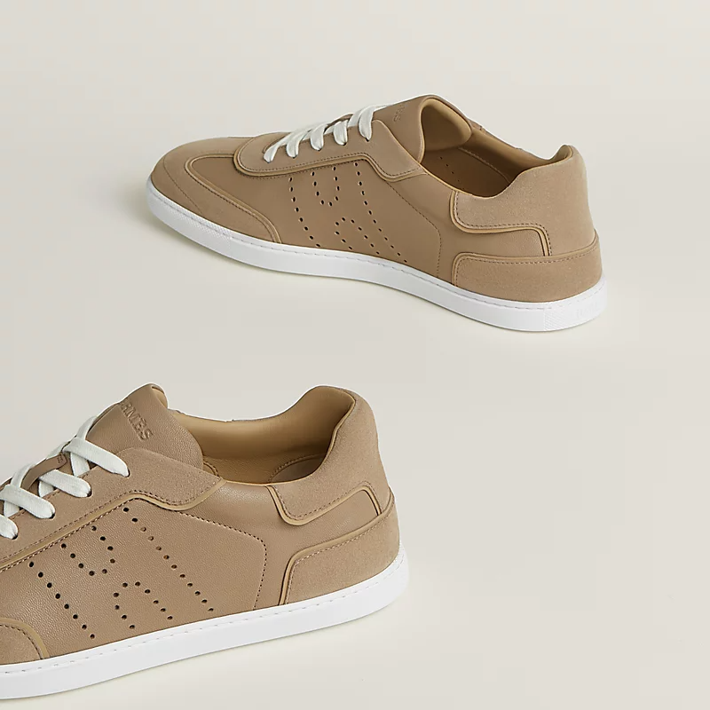 Men's Hermès Match Beige Sable Sneakers