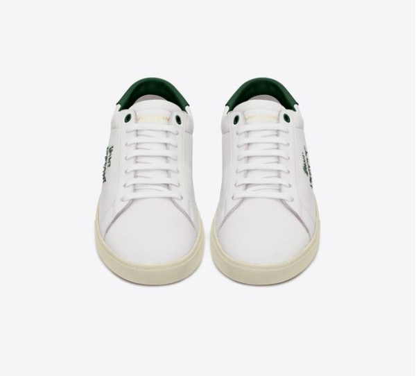 Men's Saint Laurent Court Classic SL06 White Green Sneakers