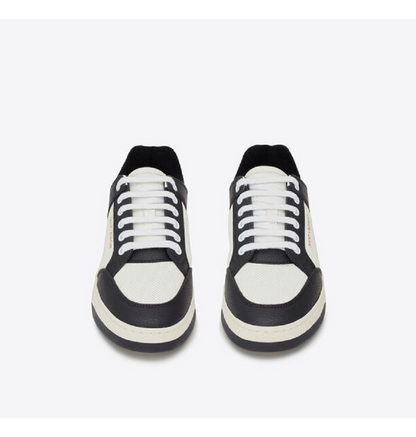 Men's Saint Laurent Low Top White Dark Green Sneakers