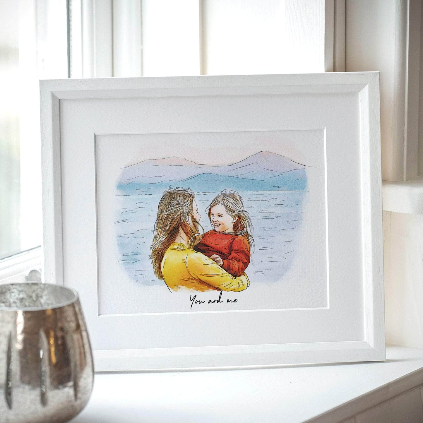 Mummy and Me Illustration - Custom Portrait Art