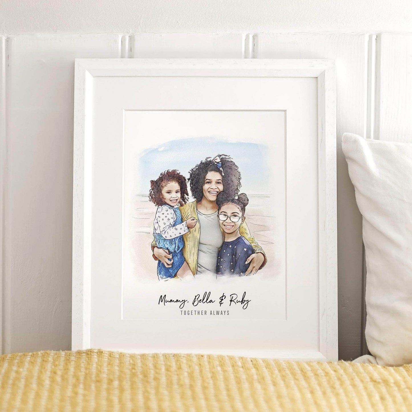 Mummy and Me Illustration - Custom Portrait Art