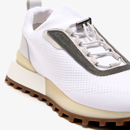 Men’s Brunello Cucinelli Mesh White Sneakers