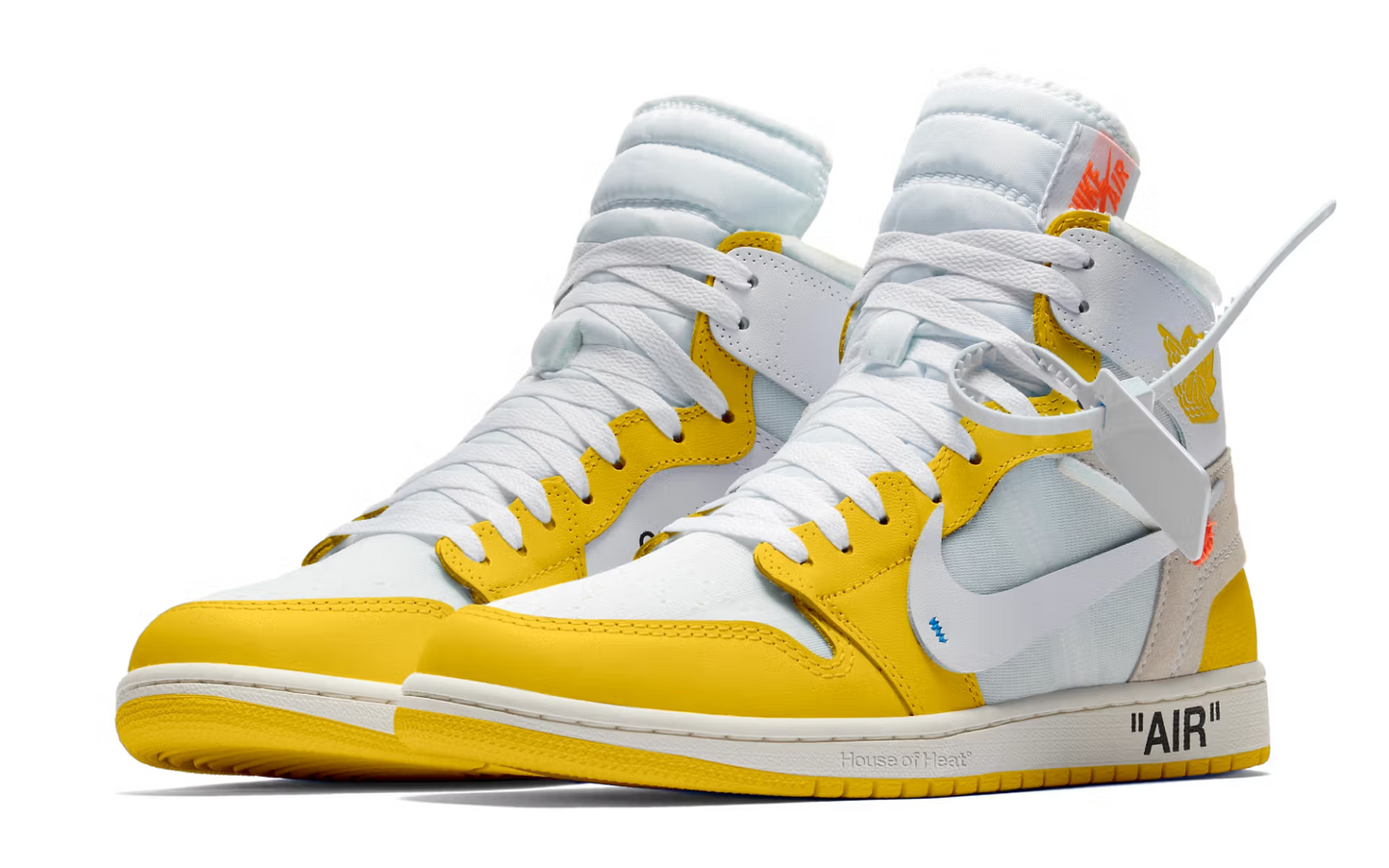 Men's Air Jordan 1 High 'White Yellow’ Shoes