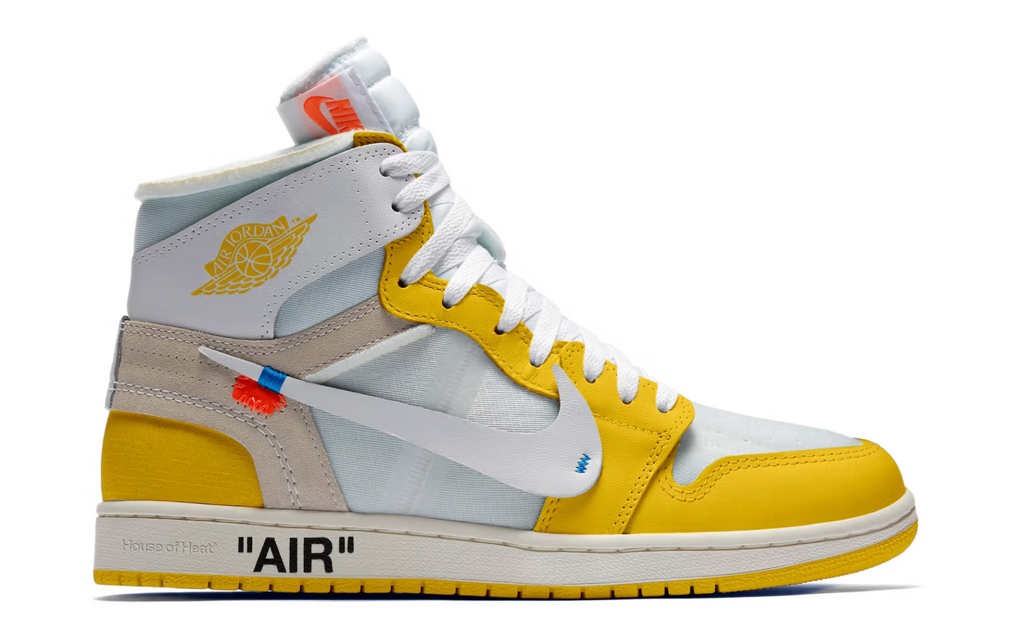 Men's Air Jordan 1 High 'White Yellow’ Shoes